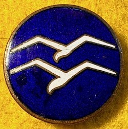 Nazi NSFK Rank “B” Glider Proficiency Enameled Badge with Issue Serial Number...$55 SOLD