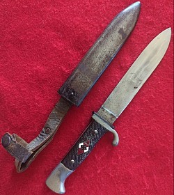 Nazi Hitler Youth Knife with Transitional Hartkopf & Co. Maker's Logo and 