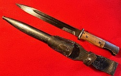 Nazi Late War K98 Bayonet Coded 