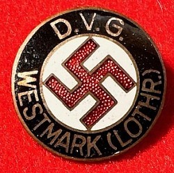 Nazi DVG Westmark German Ethnic Group Badge (RZM M9/312)...$110 SOLD