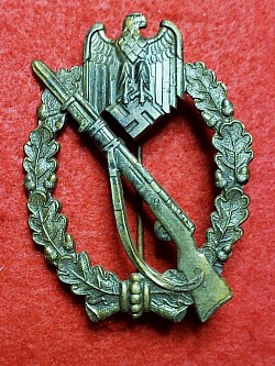 Nazi Bronze Infantry Assault Badge (WWII Veteran Bring-Back)...$115 SOLD