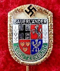 Nazi-Era Sauerländer Schützenbund Member’s Stickpin Badge...$80 SOLD