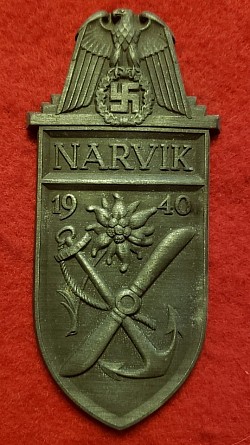 Nazi Narvik Sleeve Shield...$225 SOLD